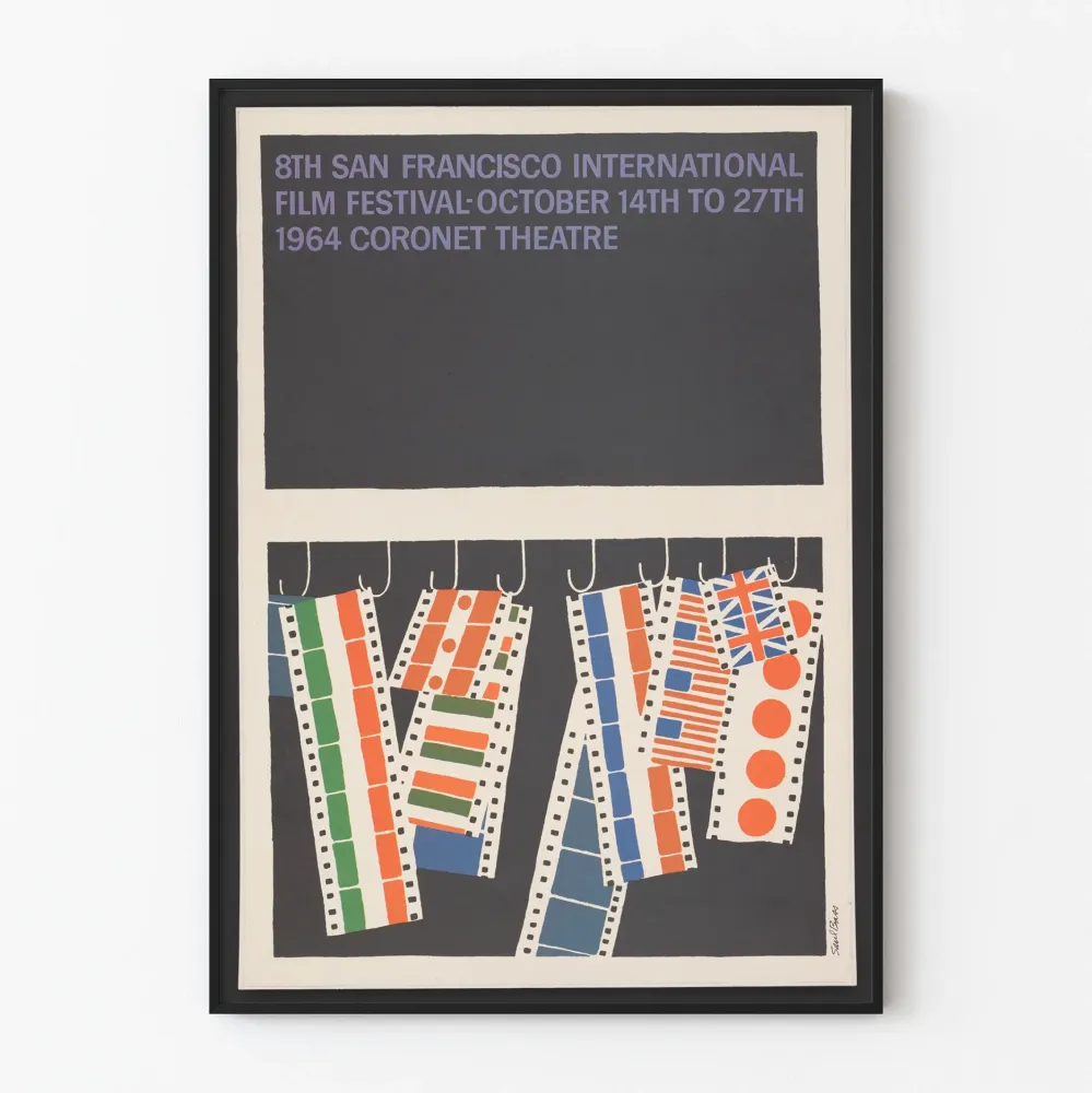 Plakat vintage Międzynarodowy Festiwal Filmowy w San Francisco 1964