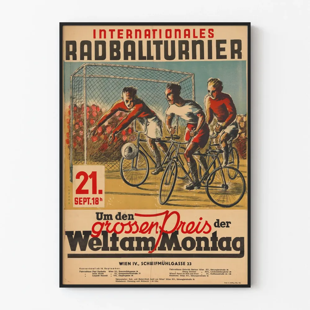 Plakat Vintage Międzynarodowy Turniej Radball