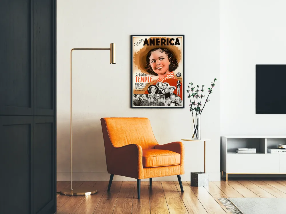 Plakat vintage Miss America z Shirley Temple