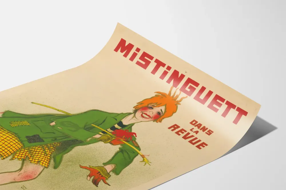Plakat vintage Mistinguett w rewii Folies Bergère