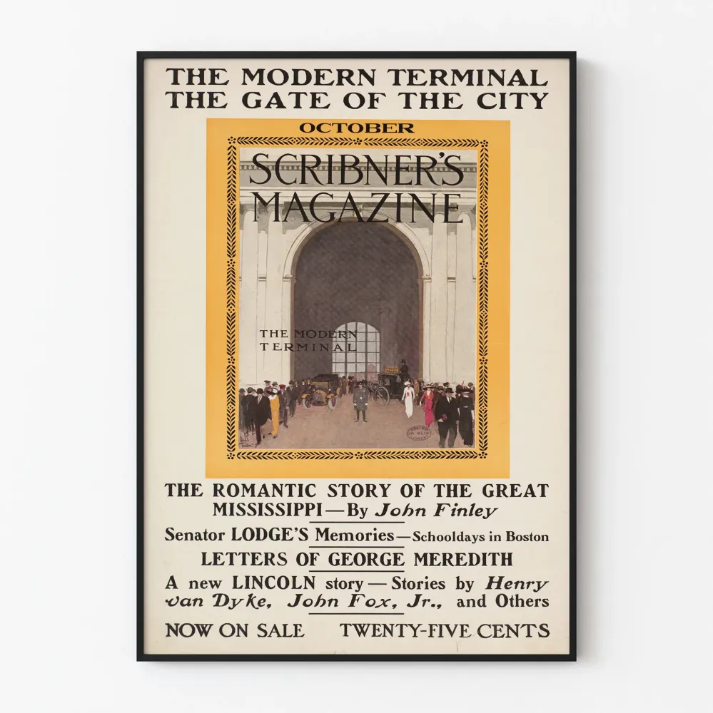 Plakat Vintage Modern Terminal Scribner's Magazine