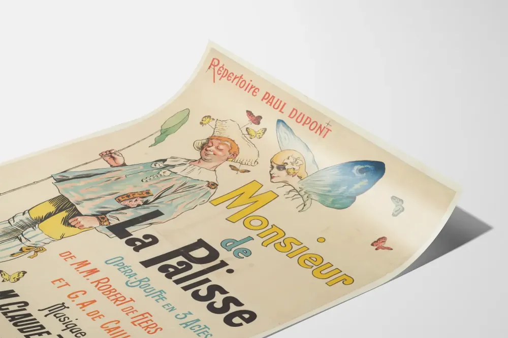 Plakat vintage Monsieur de La Palisse opera-bouffe