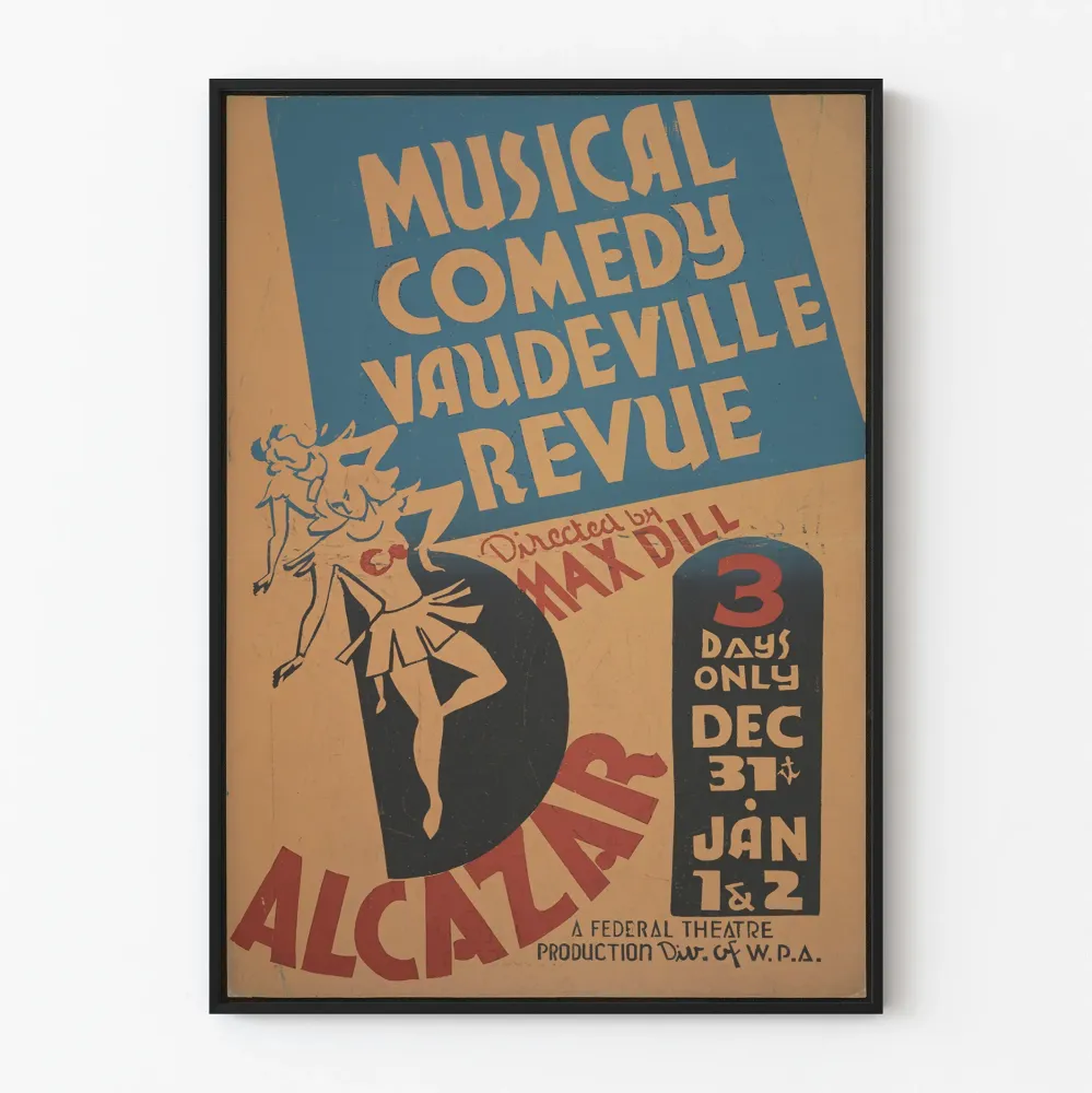 Plakat vintage musical comedy vaudeville Alcatzar
