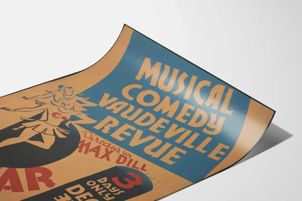 Plakat vintage musical comedy vaudeville Alcatzar
