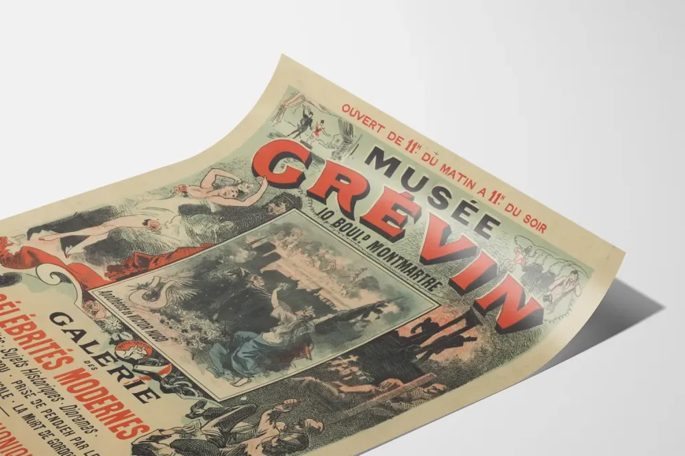 Plakat Vintage Muzeum Grevin Galeria Sław Współczesnych