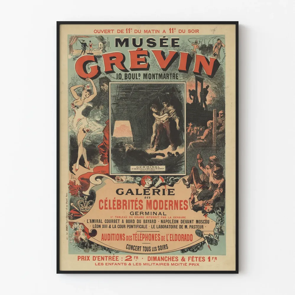 Plakat vintage Muzeum Grévin Boulevard Montmartre