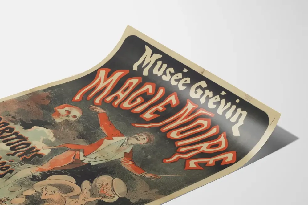 Plakat Vintage Muzeum Grévin Czarna Magia Nagłe Objawienia