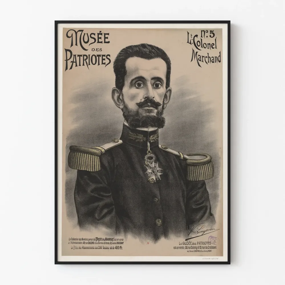 Plakat vintage Muzeum Patriotów Pułkownik Marchand