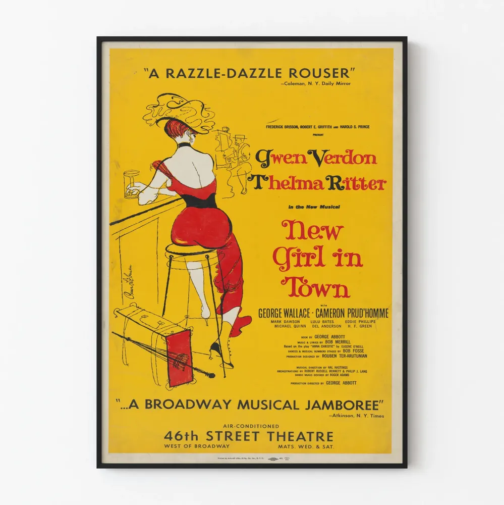 Plakat vintage muzyczny Nowa dziewczyna w mieście