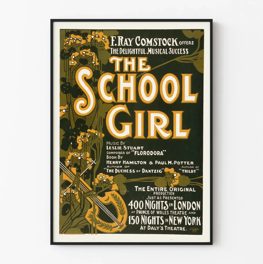 Plakat vintage muzyczny School Girl