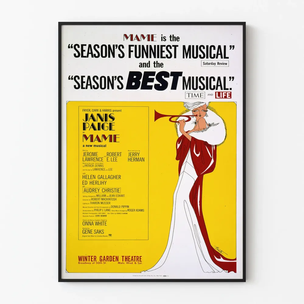 Plakat vintage muzyczny styl Mamie art déco