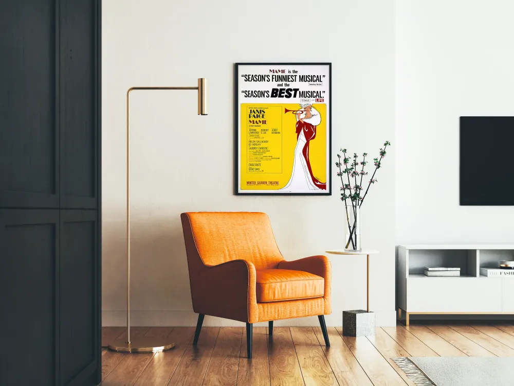 Plakat vintage muzyczny styl Mamie art déco