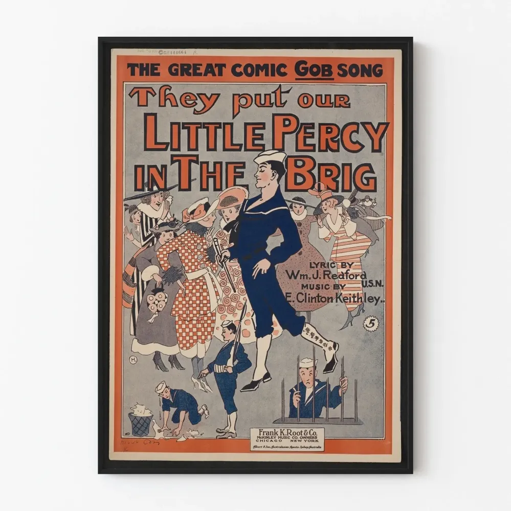 Plakat vintage muzyczny They Put Our Little Percy Brig