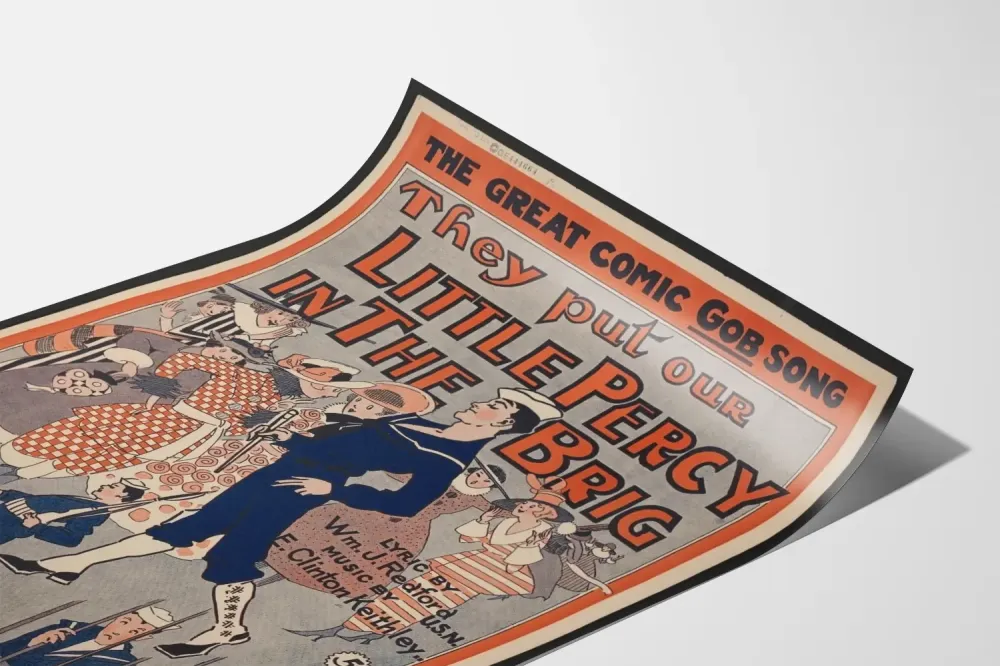 Plakat vintage muzyczny They Put Our Little Percy Brig
