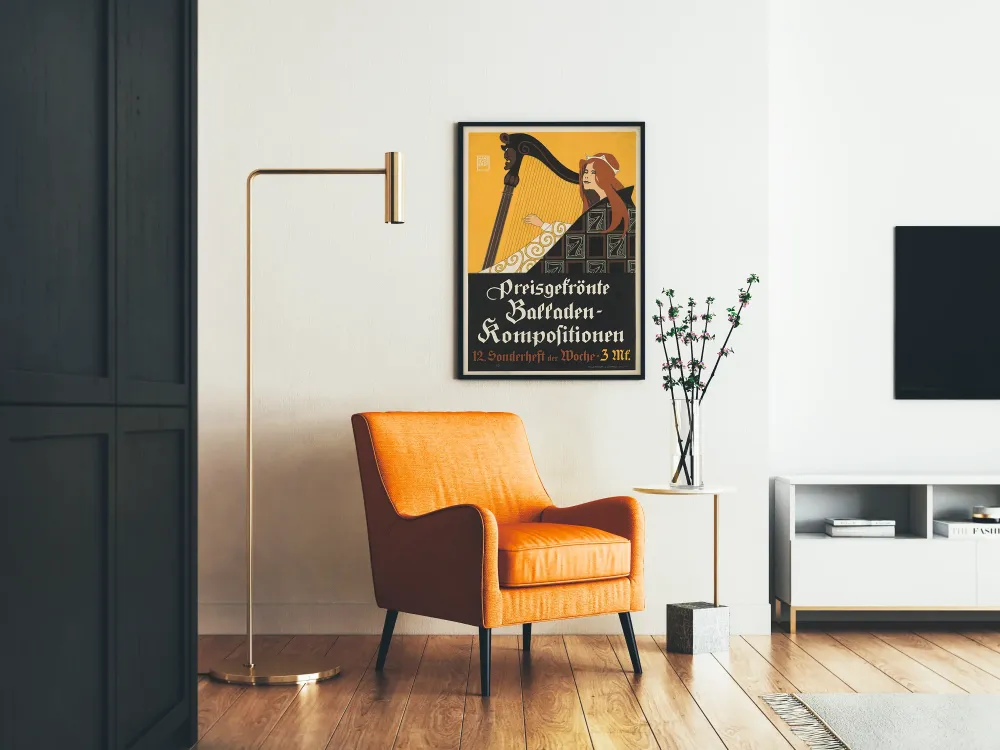 Plakat vintage Nagroda za spacery Kompozycja artystyczna