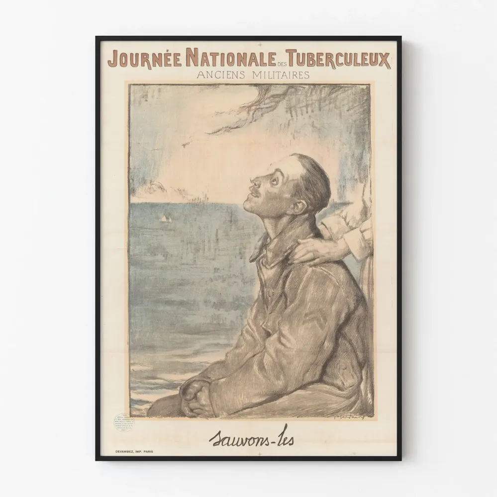 Plakat vintage Narodowy Dzień łych Żołnierzy z Gruźlicą