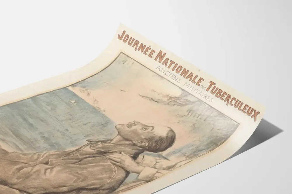 Plakat vintage Narodowy Dzień łych Żołnierzy z Gruźlicą