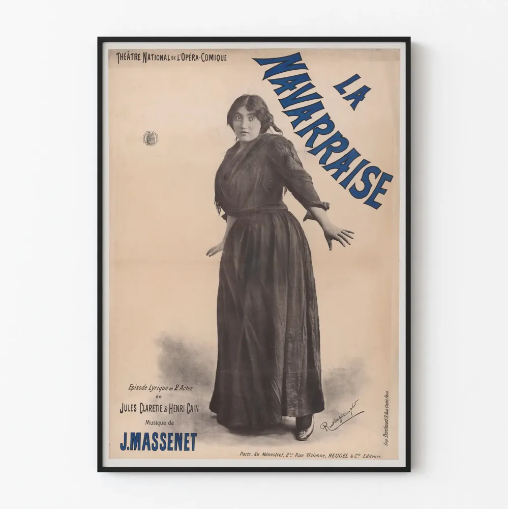 Plakat vintage La Navarraise opera J. Massenet