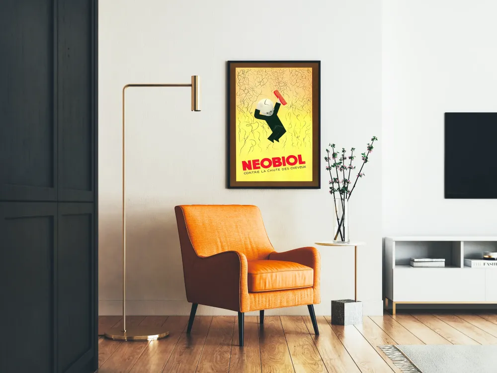 Plakat vintage Neobiol przeciw wypadaniu włosów