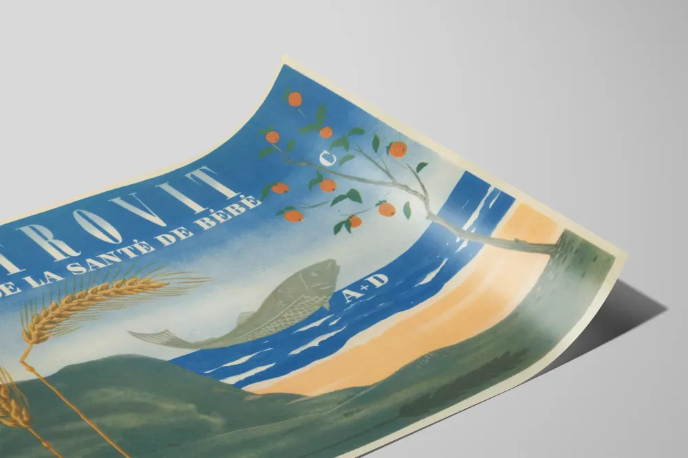 Plakat vintage Nestrovit ABCD zdrowia niemowlęcia