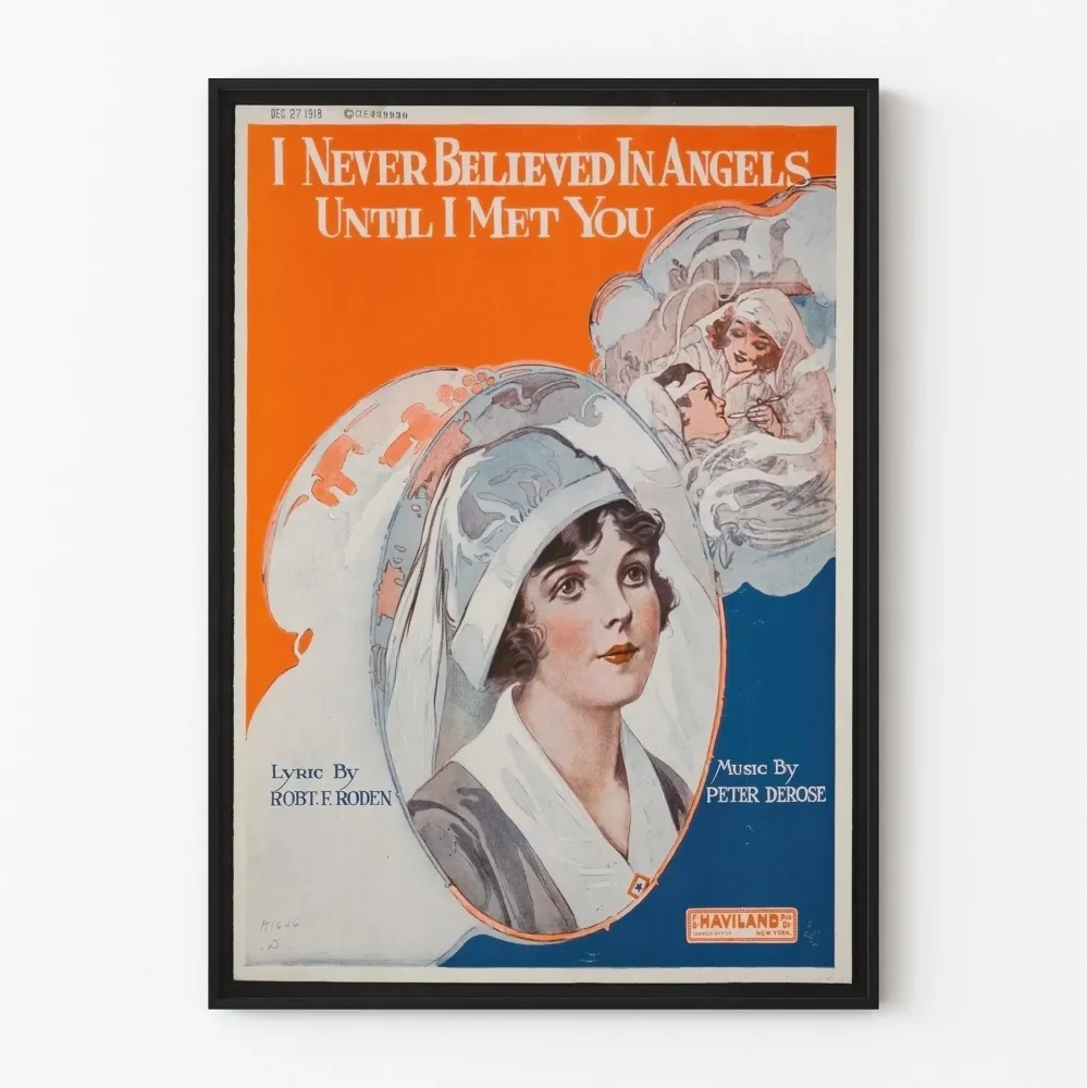 Plakat vintage 'I Never Believed Angels Until I Met You'