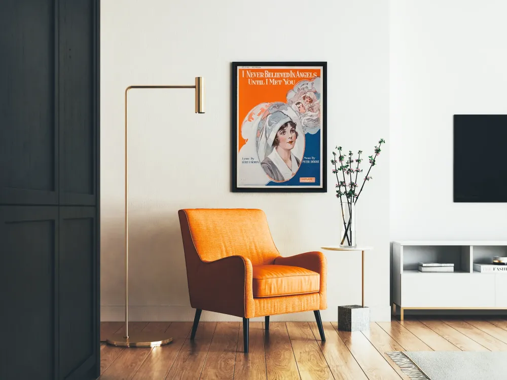 Plakat vintage 'I Never Believed Angels Until I Met You'