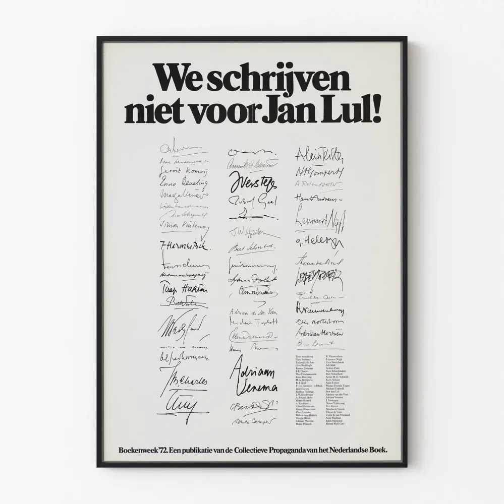 Plakat Vintage Nie piszemy dla Jan Lul! Tydzień Książki 1972