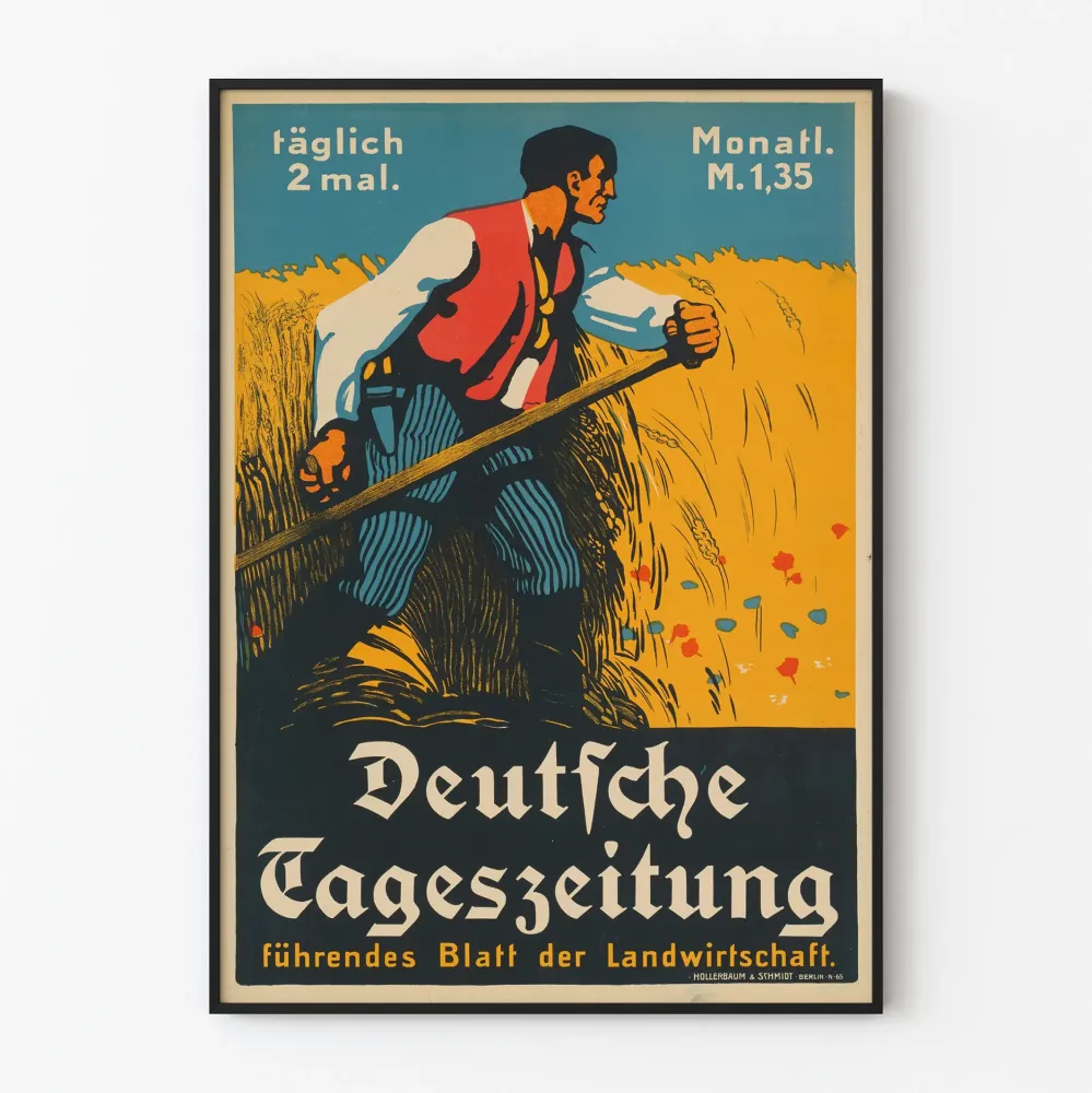 Plakat vintage niemiecki Journal Agricole