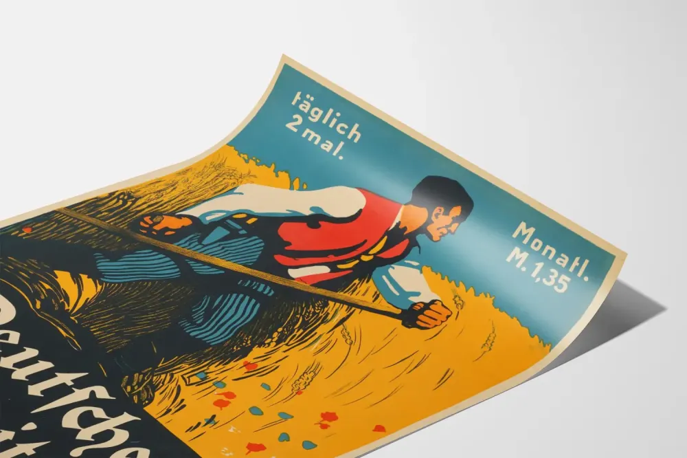 Plakat vintage niemiecki Journal Agricole