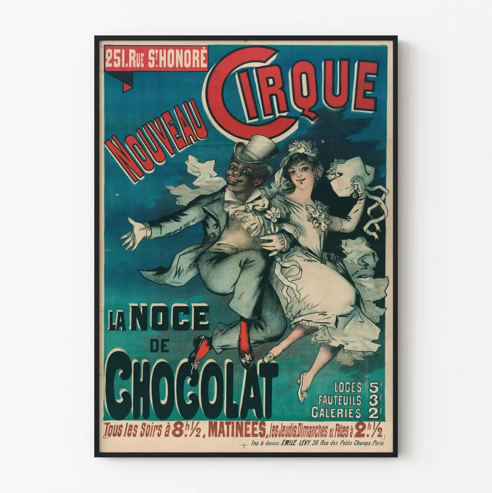 Plakat vintage Nouveau Cirque La Noce de Chocolat