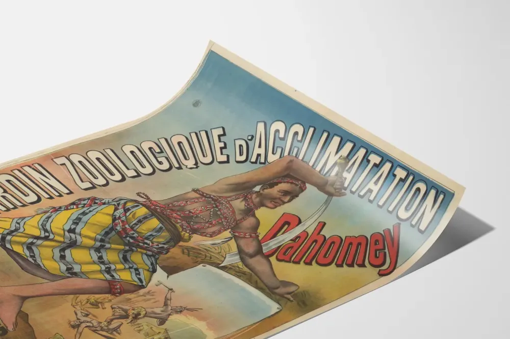 Plakat vintage Ogrodu Zoologicznego Aklimatyzacji Dahomey