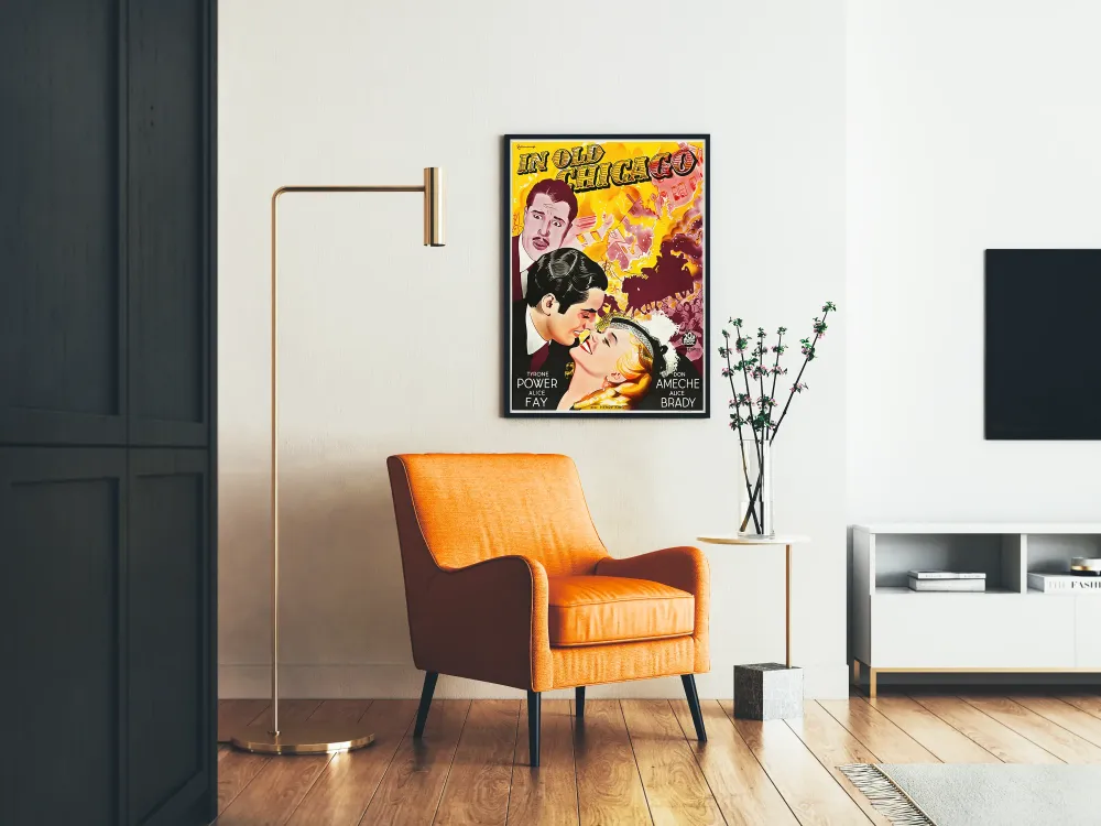 Plakat vintage Old Chicago sztuka deco kino