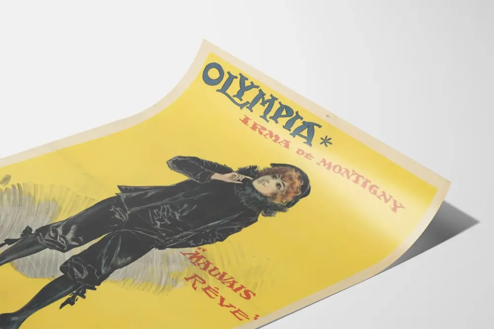 Plakat Vintage Olympia Irma de Montigny Zły sen Pantomima