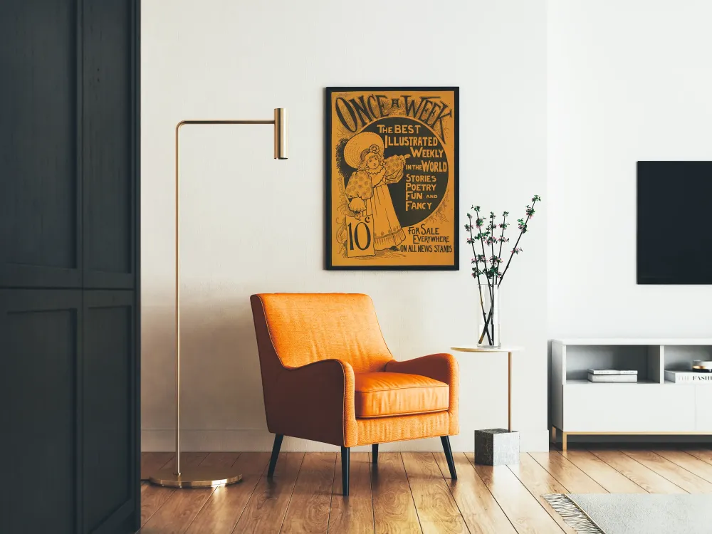 Plakat Vintage Once Week - Ilustracja i Poezja