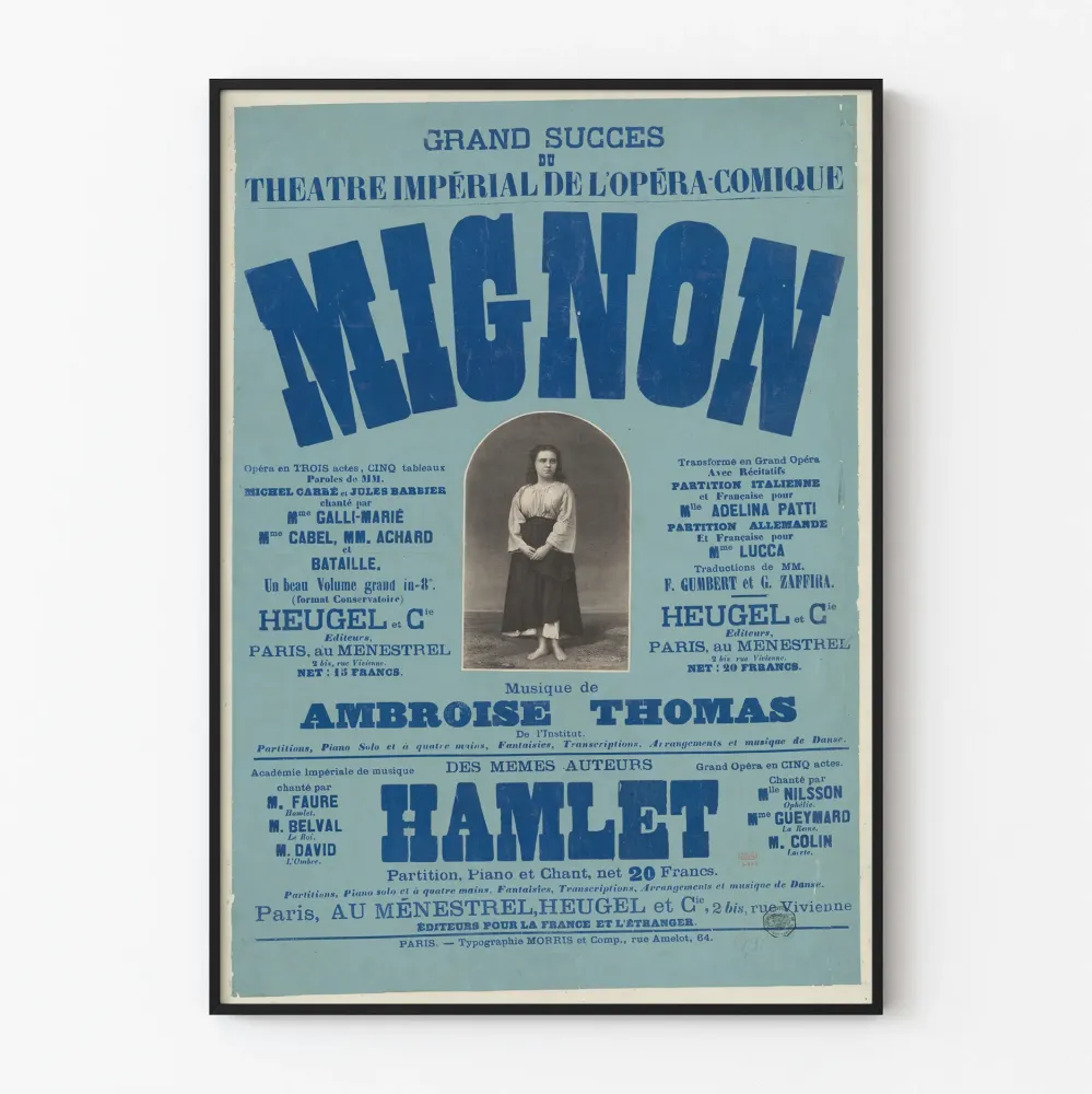 Plakat vintage Opery Mignon Teatr Cesarski