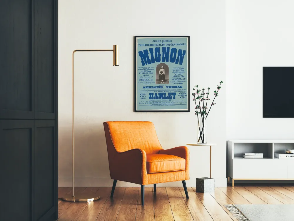 Plakat vintage Opery Mignon Teatr Cesarski