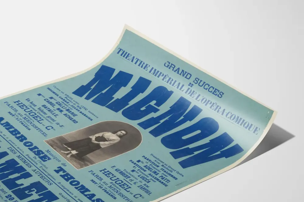 Plakat vintage Opery Mignon Teatr Cesarski