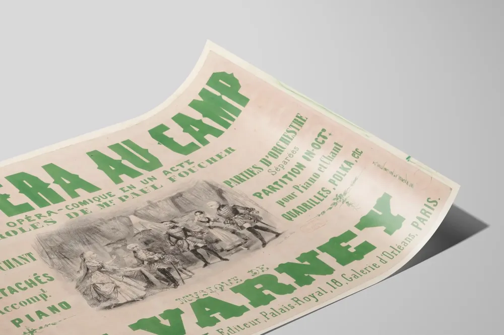 Plakat vintage Opéra Comique L'Opéra au Camp