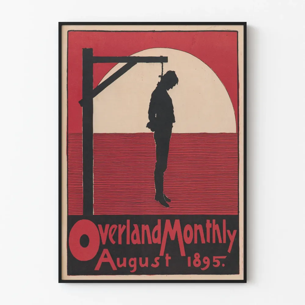Plakat vintage Overland Monthly sierpień 1895