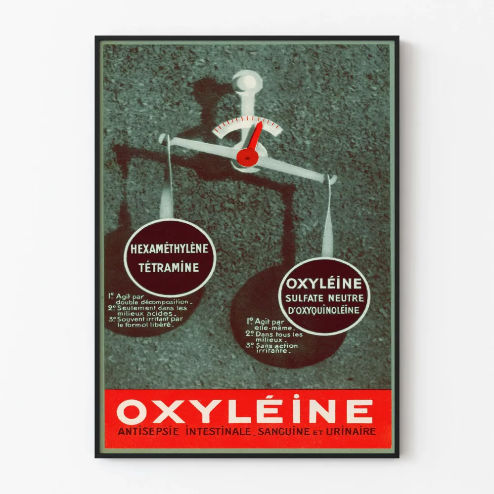 Plakat Vintage Oxyléine Antyseptyka Jelito i Układ Moczowy