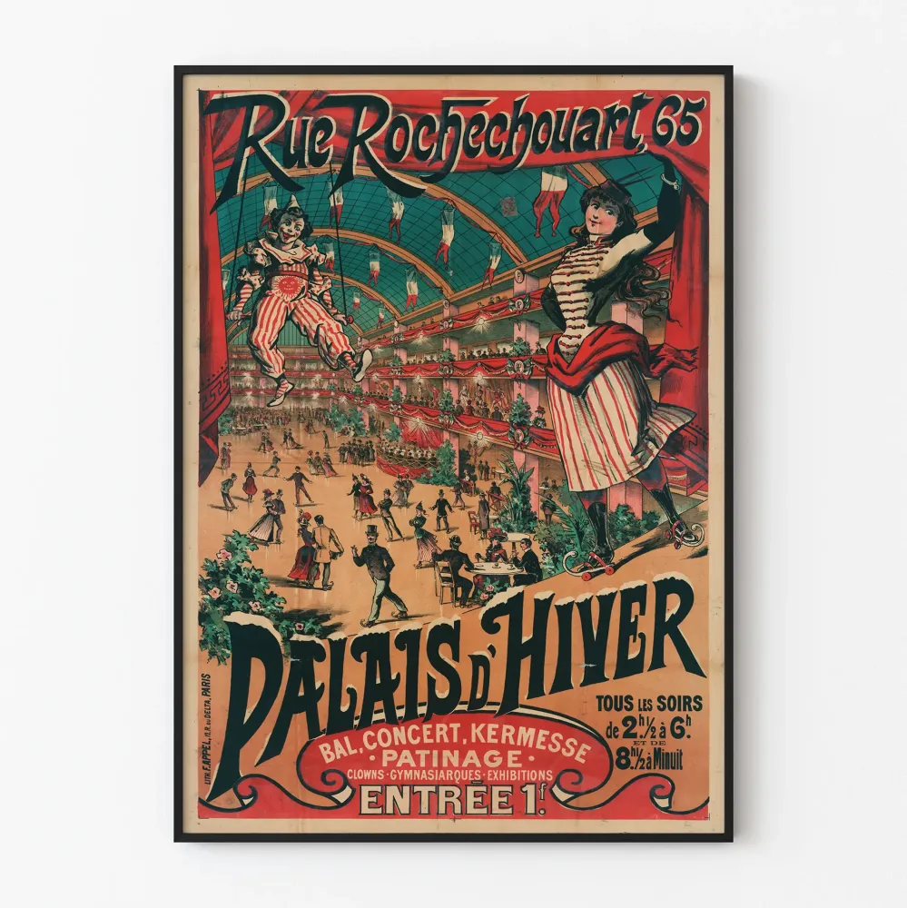 Plakat Vintage Pałac Zimowy, ulica Rochechouart 65