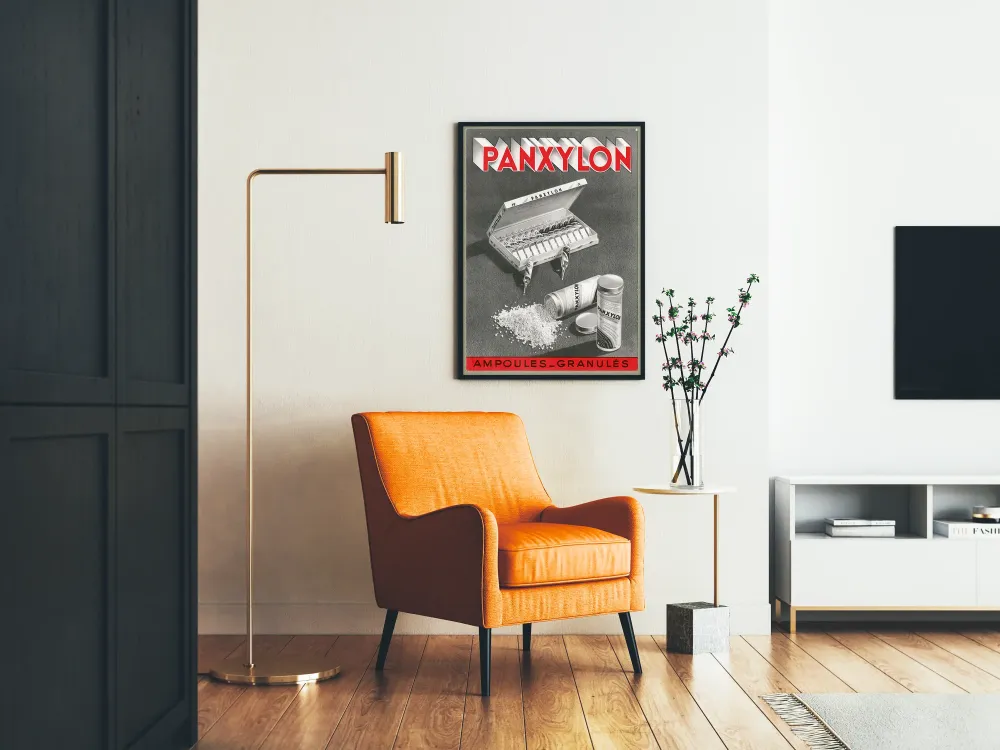 Plakat vintage Panxylon ampułki granulaty