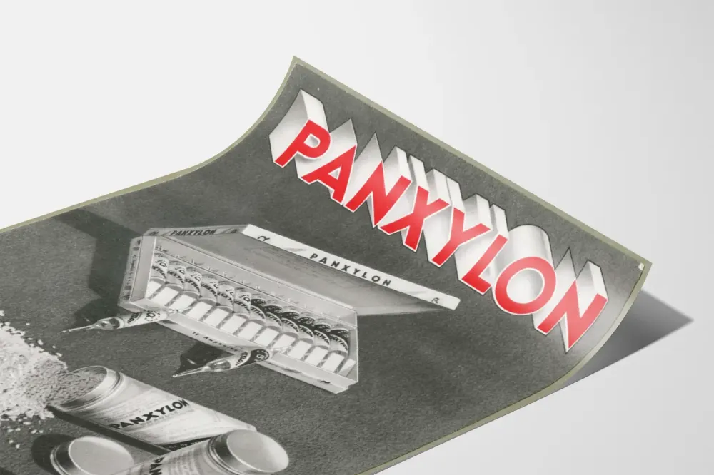 Plakat vintage Panxylon ampułki granulaty