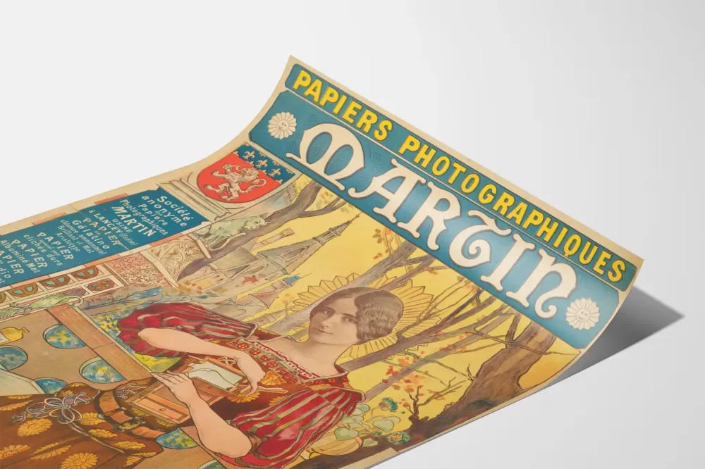 Plakat vintage Papierów Fotograficznych Martin