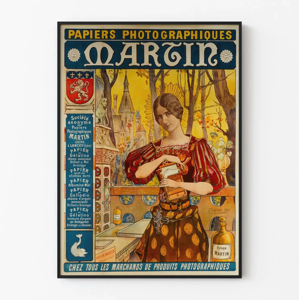 Plakat vintage Papierów Fotograficznych Martin