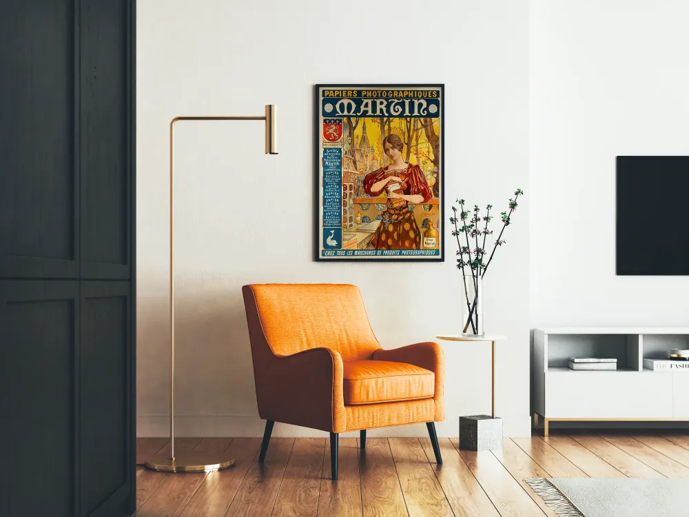 Plakat vintage Papierów Fotograficznych Martin