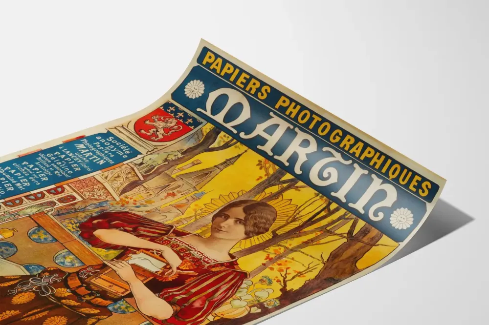 Plakat vintage Papierów Fotograficznych Martin