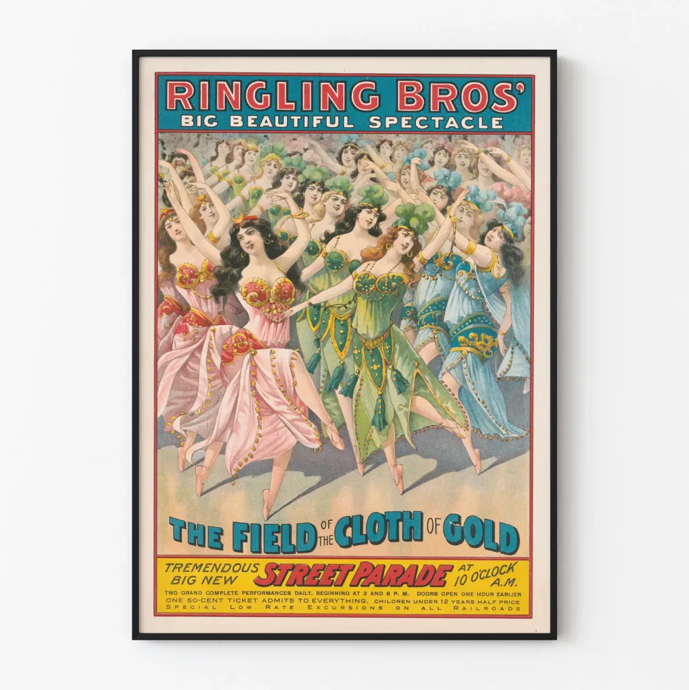 Plakat Vintage Parade Ringling Bros - Parada uliczna