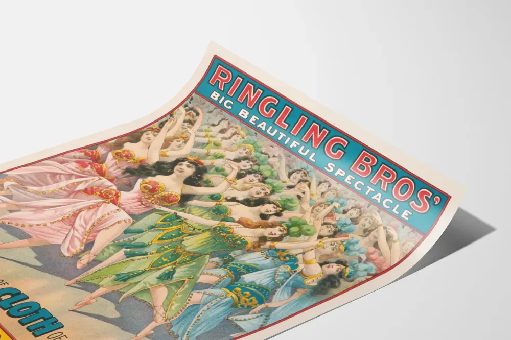Plakat Vintage Parade Ringling Bros - Parada uliczna