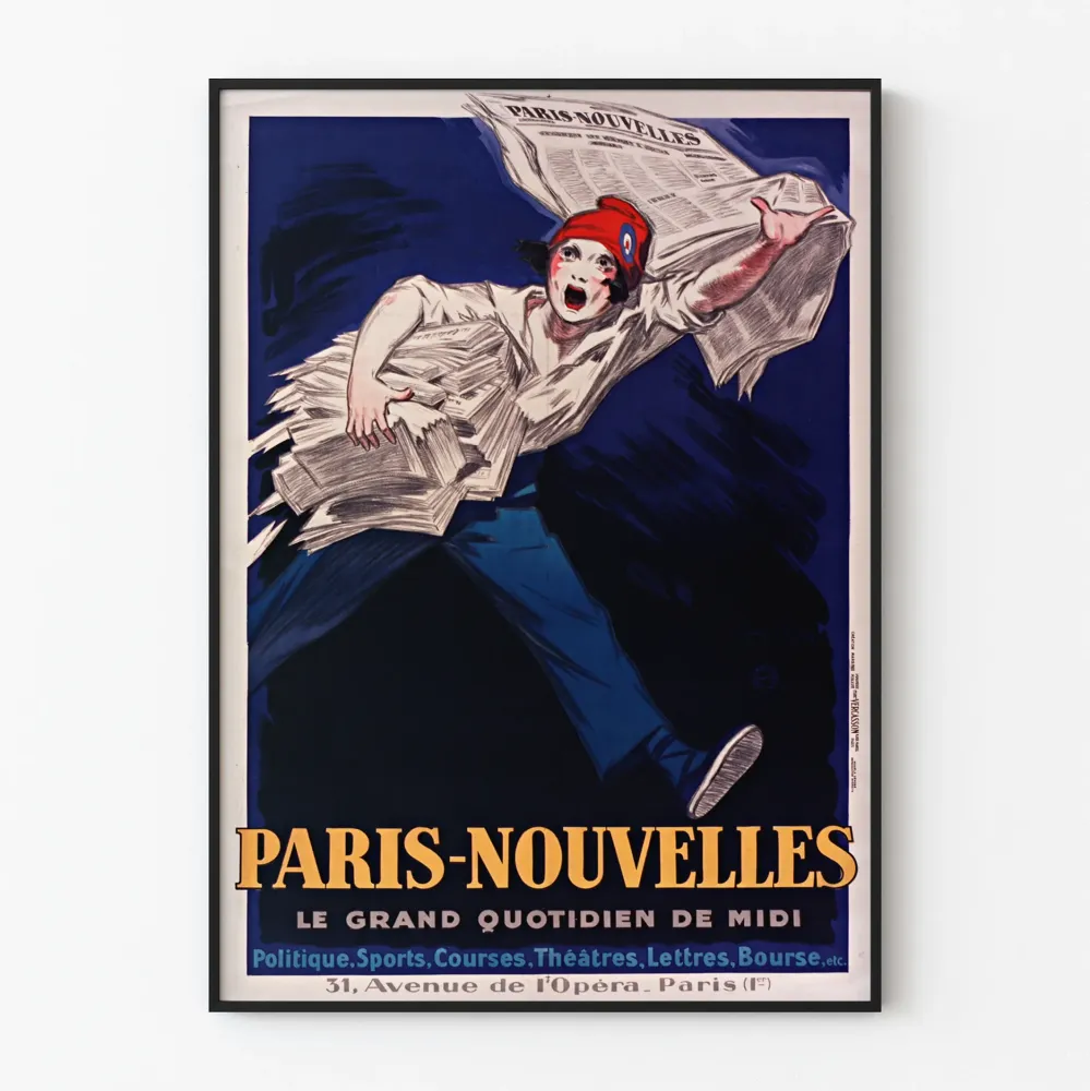 Plakat vintage Paris-Nouvelles Le Grand Quotidien de Midi